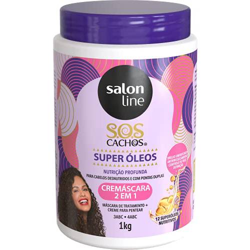 Linha Tratamento (SOS Cachos) Salon Line - Cremascara 2X1 Nutritiva 1000 Gr - (Salon Line Treatment (SOS Curls) Collection - Nutricious CreamMask 2 in 1 Net 35.27 Oz)