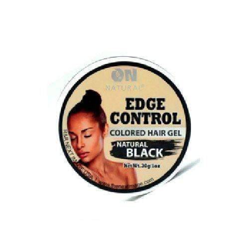 On Natural Edge Control Hair Colored Gel, Natural Black, 1 Ounce