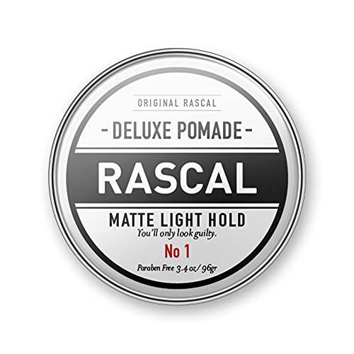 Rascal Deluxe Pomade 1 | Matte Low Shine Light Hold Paste - Beeswax & Grapeseed Oil (Pomade No 1, 3.4oz)