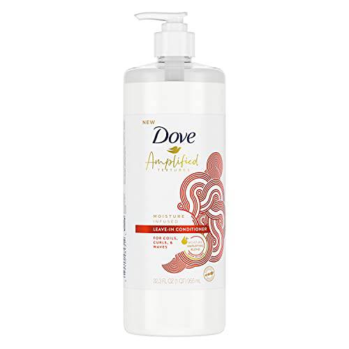 Dove Amplified Textures Leave-in Conditioner for Coils, Curls and Waves with Jojoba Moisture Amplifying Hair Conditioner Blend 32.3 Fl Oz