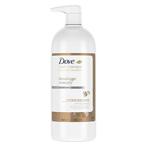 Dove Hair Therapy Conditioner for Damaged Hair Breakage Remedy Hair Conditioner with Nutrient-Lock Serum 33.8 oz