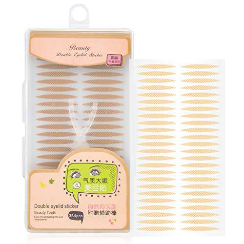 540PCS/270Pairs Invisible Single Side Fiber Double Eyelid Tape Stickers Perfect for Hooded, Droopy, Uneven, small eyes, or Mono-eyelids, 180PCS Slim + 360PCS Wide
