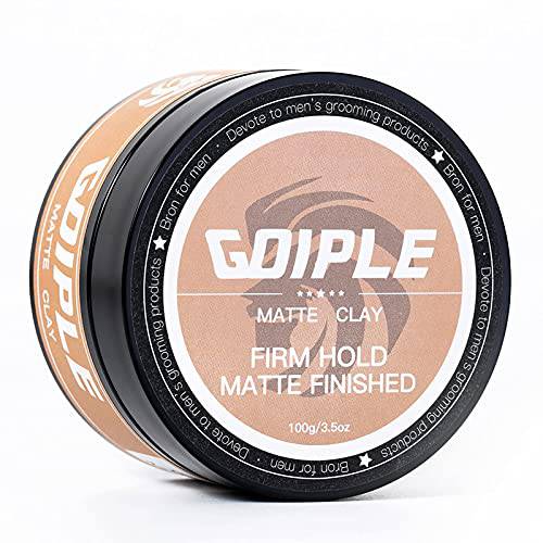 Hair Styling Clay for Men Strong Hold, Matte Finish Water Based Matte Texture Pomade, Ideal for All Men’s Hair Types 100g (3.5oz)