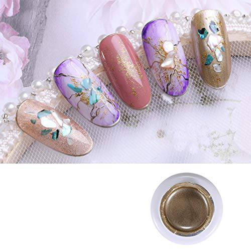 Metal Effect Nail Gel Rose Gold Silver UV LED Draw Painting Stamping Nail Art Color Gel Polish Manicure Long Lasting Gel Vernish (gold)