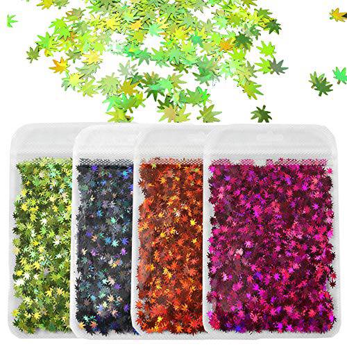 40g Christmas Resin Supplies Chunky Glitter Flakes Holographic Gold White Snowflake Glitter Crafts Sequins Accessories for Makeup/Nail Arts/Slime/Resin Epoxy (Snowflakes)