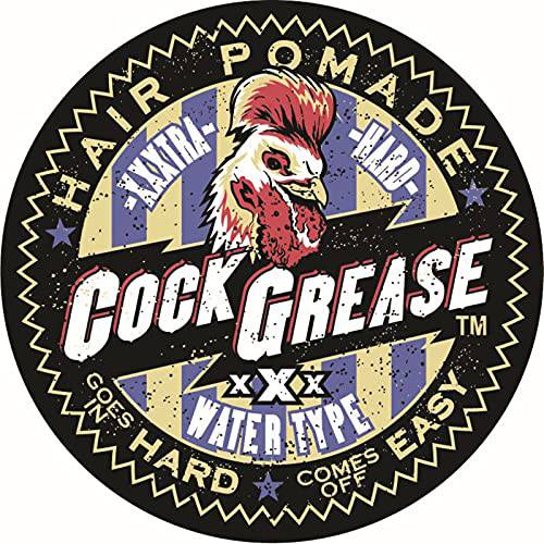COCK GREASE Water Type Hair Pomade (XXX) XXXTRA Hard Goes in Hard, Comes off Easy - 3.9 oz/110g