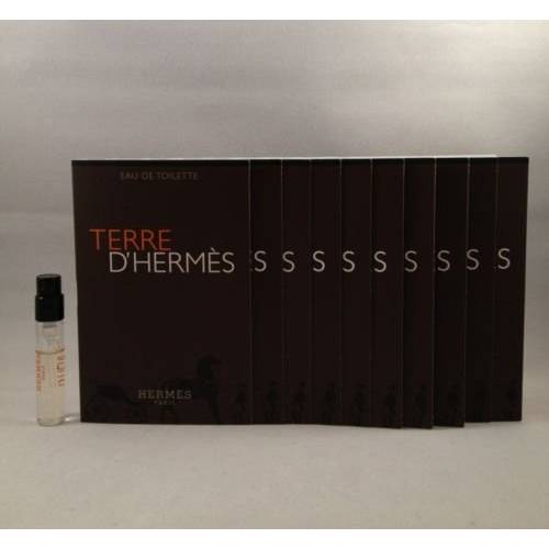 10 Hermes Terre D’hermes EDT Spray Vial Samples .06 Oz/2 Ml Each Lot