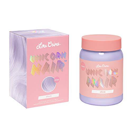 Lime Crime Unicorn Hair Mixer, Dilute - Damage-Free Semi-Permanent Hair Color Conditions & Moisturizes - Temporary Hair Dye & Tint Kit Has A Sugary Citrus Vanilla Scent - Vegan