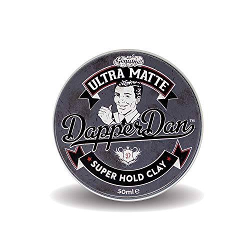 Dapper Dan Ultra Matte Hair Clay, Extra Long lasting Hold, Smooth Hold Mens Ultra Clay With A Subtle Vanilla and Raspberry Fragrance Leaving Hair Smelling And Feeling Refreshed, 1 x 1.7 fl oz