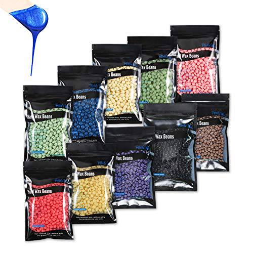 Hard Wax Beads for Hair Removal,10Pcs Hair Removal Wax Beads,Works for Skin on Face,Bikini,Leg,Arm,At Home Painless Waxing Beads for Women Men Wax Warmers(2.2 LB,1000g,35.27oz)