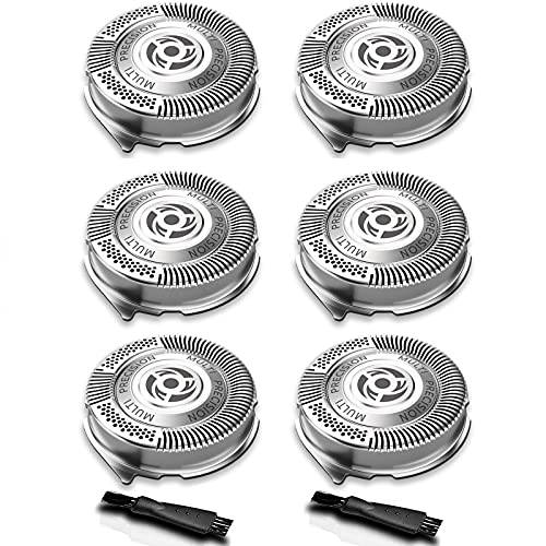 SH50/52 Replacement Heads for Philips Norelco Series 5000 Shaver Replacement Blades Compatible with Norelco 5675, 5100,5500, 5300 - 6 Pack
