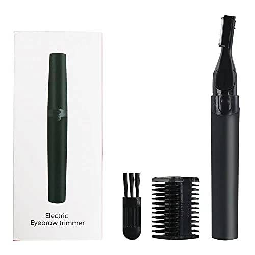 HAMTOD Eyebrow Trimmer, Electric Eyebrow Razor Battery-Operated Facial Hair Remover with Pivoting Head Eyebrow Trimming for Men with Comb, face shavers ,Painless for Face Chin Neck, Upper-Lip