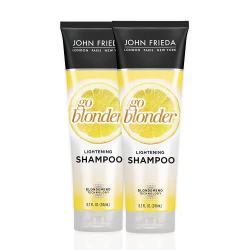 John Frieda Go Blonder Shampoo, Gradual Hair Lightening Shampoo, with citrus and chamomile, featuring our BlondMend Technology, 8.3 Ounce (2 Pack)