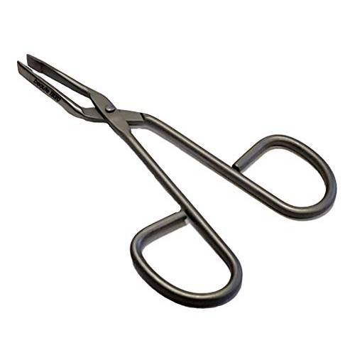 Professional Scissor Handle Tweezers (Straight Flat Tip, Matte Finish)