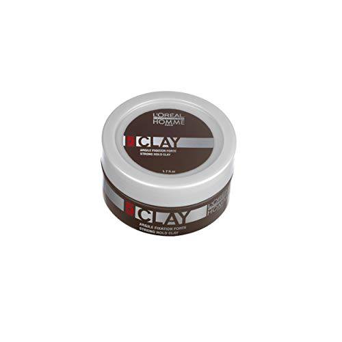 L’Oreal Professionnel Men’s Styling Clay | For All Hair Types | Provides Strong Hold and Matte Finish | 1.7 Fl. Oz.