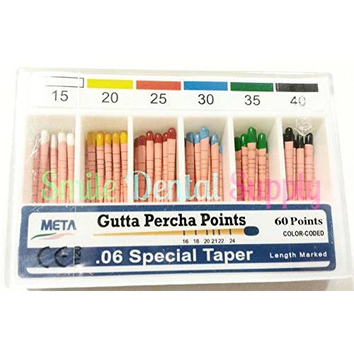 META Gutta PERCHA Points Assorted .06 Special Taper 15-20-25-30-35-40 (60PTS.)