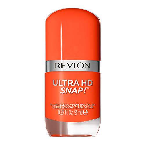 REVLON Ultra HD Snap Nail Polish, Glossy Nail Color, 100% Vegan Formula, Perfect for Spooky Halloween Nails, No Base and Top Coat Needed, 007 Hot Stuff, 0.27 Fl Oz