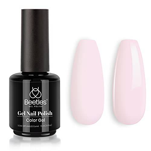 beetles Gel Polish 15ml Barely Pink Pinkmas Nails Gel Soak Off LED Nail Lamp Gel Polish Nail Art Manicure Salon DIY Home Solid Gel 0.5Oz