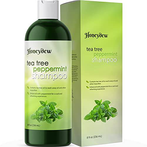 Invigorating Tea Tree Mint Shampoo - Rosemary Mint Shampoo for Oily Hair with Tea Tree Oil for Hair - Aromatherapy Clarifying Shampoo for Build Up Dry Scalp and Flakes with Essential Oils for Hair