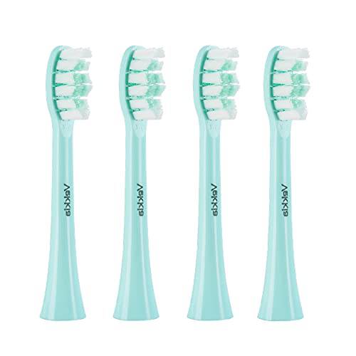 Vekkia Adults Electric Toothbrush Replacement Heads, 4 Pack (Blue Diamond)
