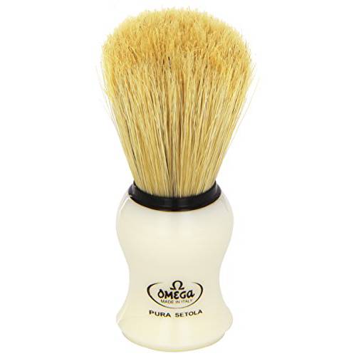 Omega 10066 Shaving Brush Mock Ivory Handle