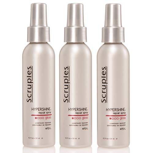 Scruples Hypershine Repair Spray - Hair Conditioner& Detangling Spray with Argan Oil & Quinoa - Softens & Hydrates Hair - Lightweight & Suitable for All Hair Types (Pack of 3)