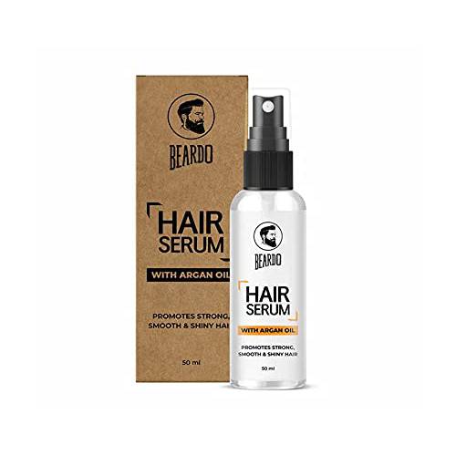 Beardo Hair Growth Serum For Men | Seals in Moisture, Tames Brittle and Frizzy Hair | Contains Argan oil to promote Hair Growth | For Softer Shinier and Thicker Hair - 1.69 oz