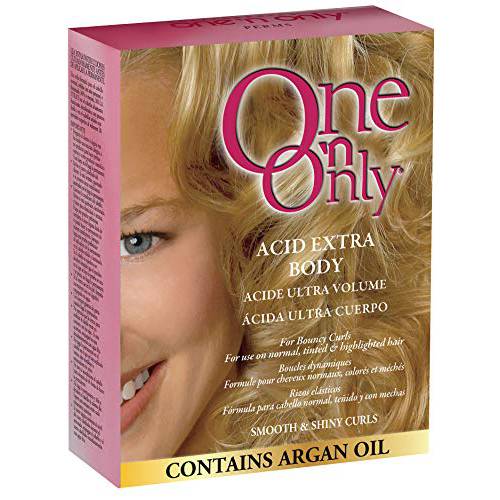 One ’n Only Acid Extra Body Perm with Argan Oil for Bouncy Curls, Leaves Hair Manageable, Firm and Even Curls, Great for Normal, Tinted, and Frosted Hair, Processing Without Dryness or Frizziness