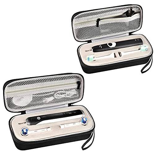 Travel Case Compatible with Oral-B Pro 1000 2000 3000 3500 CrossAction/Smart 1500 Electric Toothbrush, Power Rechargeable Tooth Brushes Storage Holder Cover Bag for Brush Head, Charger（Box Only)