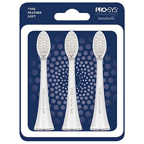 PRO-SYS® VarioSonic® V105 Feather Soft Replacement Heads, Pack of 3. Also fits Burst Brush