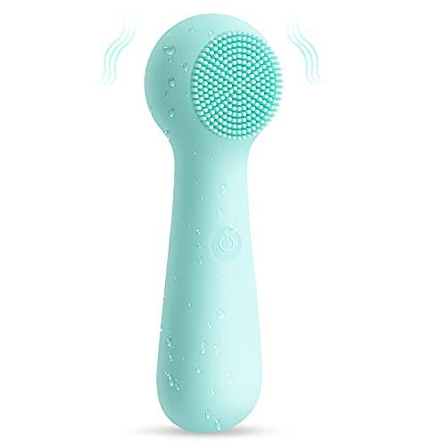 Silicone Facial Cleansing Brush,Electric Face Cleansing Brush Waterproof Heated Sonic Inchargeable Facial Brushes with 4 Modes for Deep Cleaning and Exfoliating Removing Blackhead Mothers Day Gifts