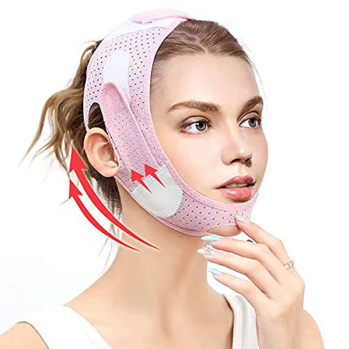 V Line Shaping Face Masks Double Chin Reducer Strap Anti-Wrinkle Face Mask Lifting Bandage for Double Chin and Saggy Face Skin