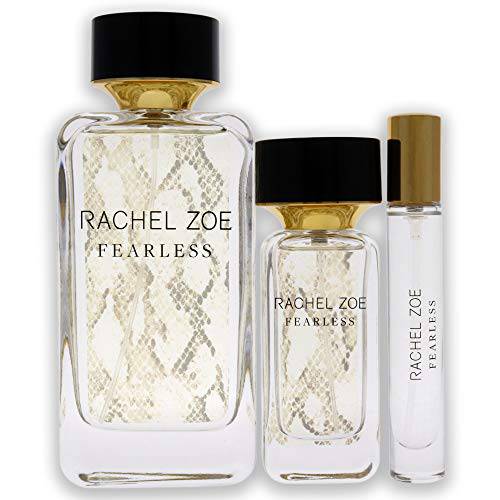 Rachel Zoe Fearless Set - Set of 3 Eau de Parfum Sprays - 3.4 oz Spray, 1 oz Spray, 0.34 oz Spray - Perfectly Balanced Feminine Perfume for Women - Lasting Signature Designer Scent