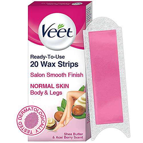 Veet Full Body Waxing Kit for Normal Skin, 20 strips