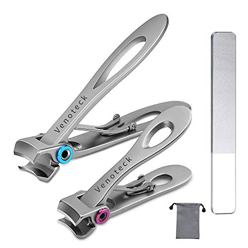 Nail Clippers Set,Fingernail Toenail Clippers for Thick Nails,Nail Clipper for Adult Men Women Seniors