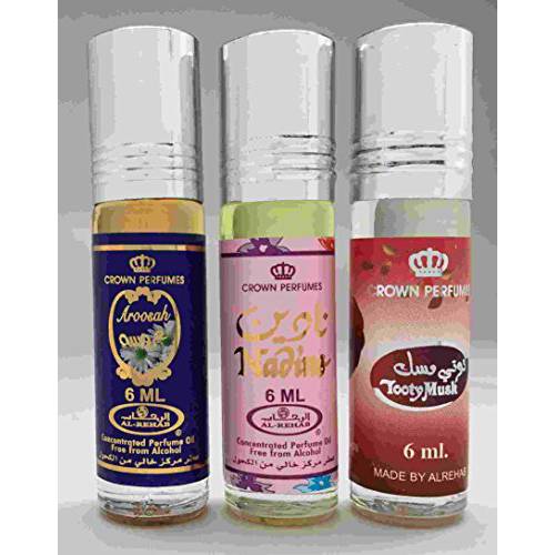Al-Rehab 6ml Perfume Oils - Bestsellers 37 thru 39 - Aroosah - Nadine - Tooty Musk