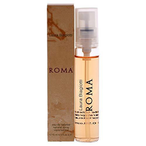Laura Biagiotti - ROMA - Eau de Toilette Spray Perfume for Women - Feminine Fragrance With Notes of Blackcurrant, Bergamot, Grapefruit & Rose - 0.5 oz