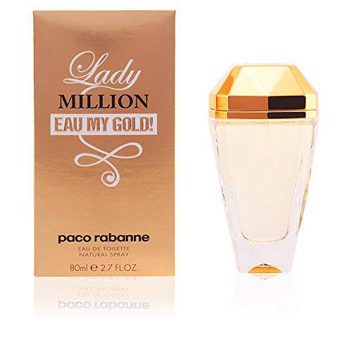 Lady Million Eau My Gold for Women by Paco Rabanne 2.7 oz Eau de Toilette Spray