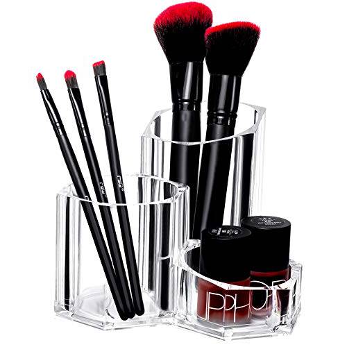 Hblife Clear Makeup Brush Holder Organizer, Acrylic Cosmetic