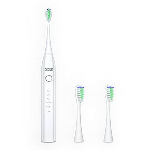 CRKIOB Electric Toothbrush, Sonic Electric Toothbrushes,5 Modes,3 Speeds/Mode, Rechargeable Whitening Toothbrushes for Adults,White