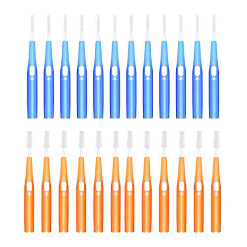 EXCEART 30PCS Interdental Brush Toothpick Tooth Flossing Head Oral Dental Hygiene Brush Tooth Cleaning Tool (Mixed 0.6-1.5mm)