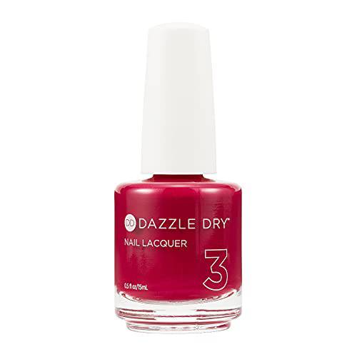 Dazzle Dry Nail Lacquer (Step 3) - Forever Love - A full coverage raspberry red with subtle magenta shimmer. (0.5 fl oz)
