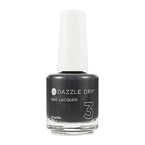Dazzle Dry Nail Lacquer (Step 3) - Joan’s Armor - A full coverage dark slate gray with cool undertones. (0.5 fl oz)