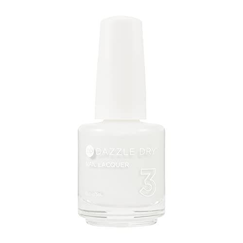 Dazzle Dry Nail Lacquer (Step 3) - White Lightning - A true stark white full coverage cream. (0.5 fl oz)