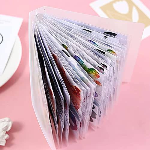 80 Slots Nail Art Sticker Storage Book Display Collecting Album,20 Pages Translucent Empty Nail Art Decals/ Photos Storage Book Manicure Designer Tools Equipment Decoration Kits