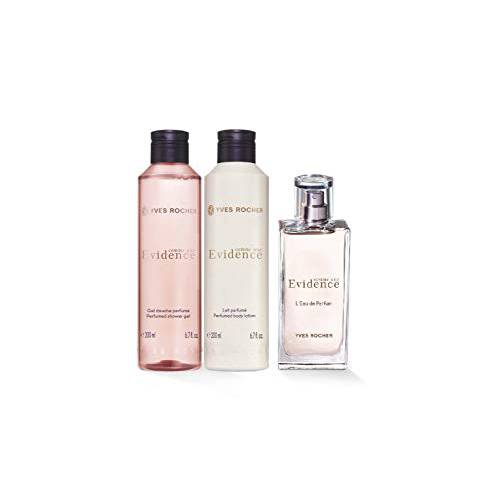 Yves Rocher Comme une Evidence Perfume 3-piece Gift Set: Comme une Evidence Eau de Perfume, 50 ml, Perfumed Body Lotion, 200 ml & Shower Gel, 200 ml.