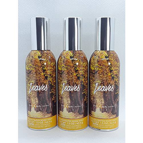 Bath and Body Works 3 Pack Leaves Room Spray 1.5 Oz.
