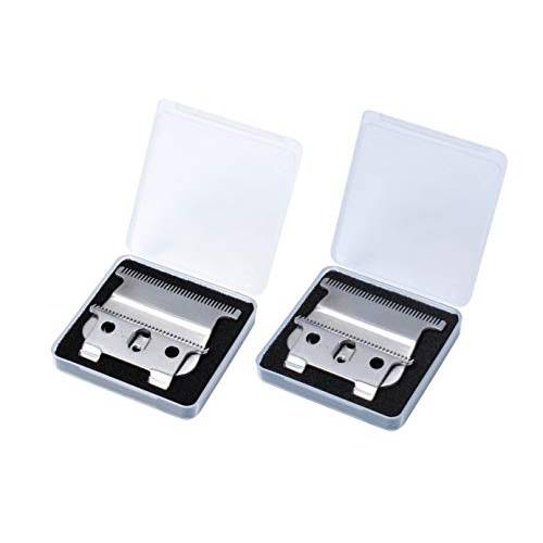2 Set T-Outliner Replacement Blades For Andis 04521 Model GTO/GO/SL and SLS Trimmer Hair Clipper Replacement Blades With the Barber Blade Sponge(Silver)