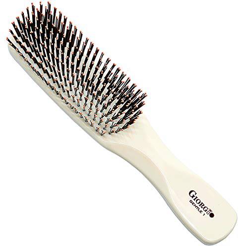 Giorgio GIO1IVY Gentle Dresser Size Detangle Brush - Wet Hair Brush & Hair Massager for Hair Growth - Pro Detangling Brush for Sensitive Scalps - Anti Static Ionic Hair Brush (7.75, Ivory)