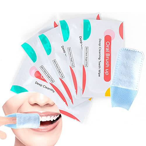 Serlife Disposable Finger Cleaning Teeth Wipes Soft Gauze Infant Finger Clean Oral Toothbrush Whitening Wipe (100Pcs)